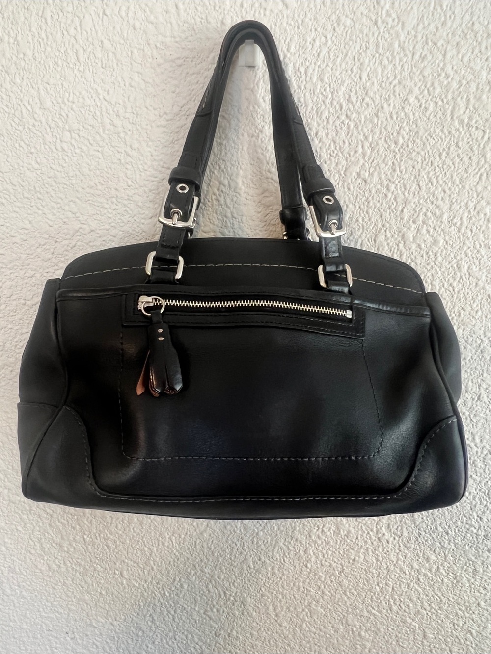 Coach Hamptons Leather Satchel 7465 Black Vintage 2005